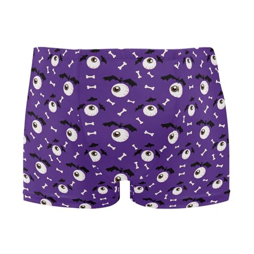 Halloween Eyeballs Bats Mens Swim Trunk Swimwear Bathing Suit Swim Brief Square Leg Board Short S B0405170