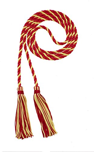Image of Graduation Honor Cord - RED /Maize - Every School Color Available - Made in USA