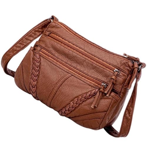 SWOOMEY Bolso de Hombro para Mujer de Gran Capacidad en Pu Marrón, Estilo Moderno y Casual, Adecuado para Compras y Uso Diario