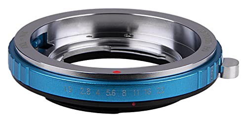 Image of Fotodiox Pro Lens Mount Adapter - Kodak Retina, Deckel-Bayonett, and Voigtlander Lenses to Nikon F Mount SLR Camera Body with Selectable Clicked /Declicked Aperture Control