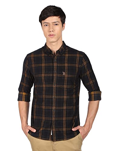 Image of U.S. POLO ASSN. Men Jogging Suit Checkered Tailored Fit Shirt
