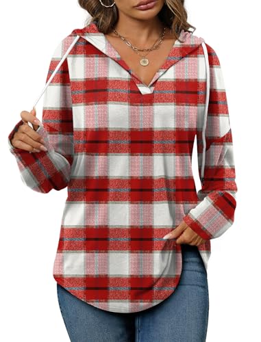Image of Bofell Womens Fashion Tops Hoodies for Women Pullover Oversized Sweatshirts Long SLeeve Shirts Loose Fit
