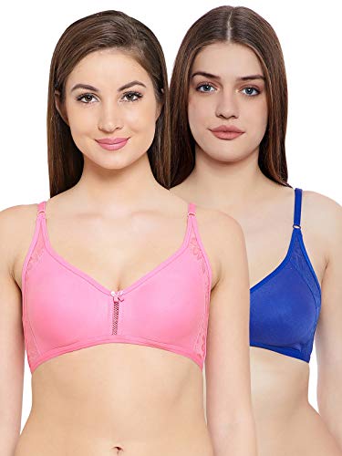 Image of Clovia Women's Pack of 2 Cotton Non-Padded Non-Wired T-Shirt Bra