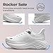 NORTIV 8 Women's Slip On Walking Shoes Cushioning Hands Free Non-Slip Breathable Comfortable Workout Running Tennis Gym Athletic ActiveBreeze Fashion Sneakers,Size 6.5,White,SNRS24007W-L