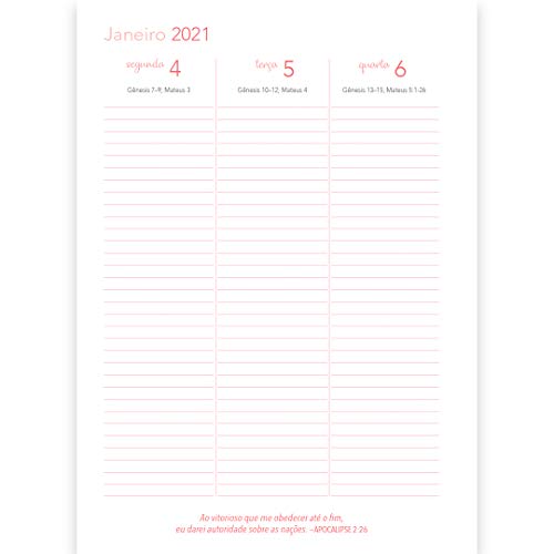 Agenda semanal 2021 - Pão Diário - Capa Flores (15x21cm)