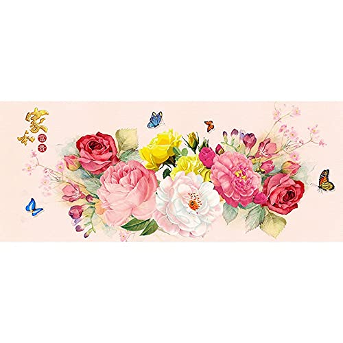 Diamond painting papillon fleur grande taille 70x140 cm broderie artisanale