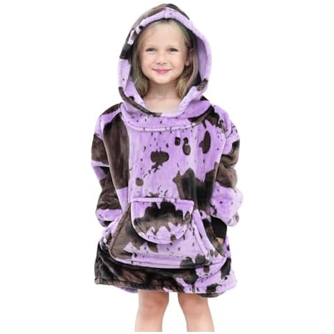 Cow Print Wearable Blanket Hoodie Cover