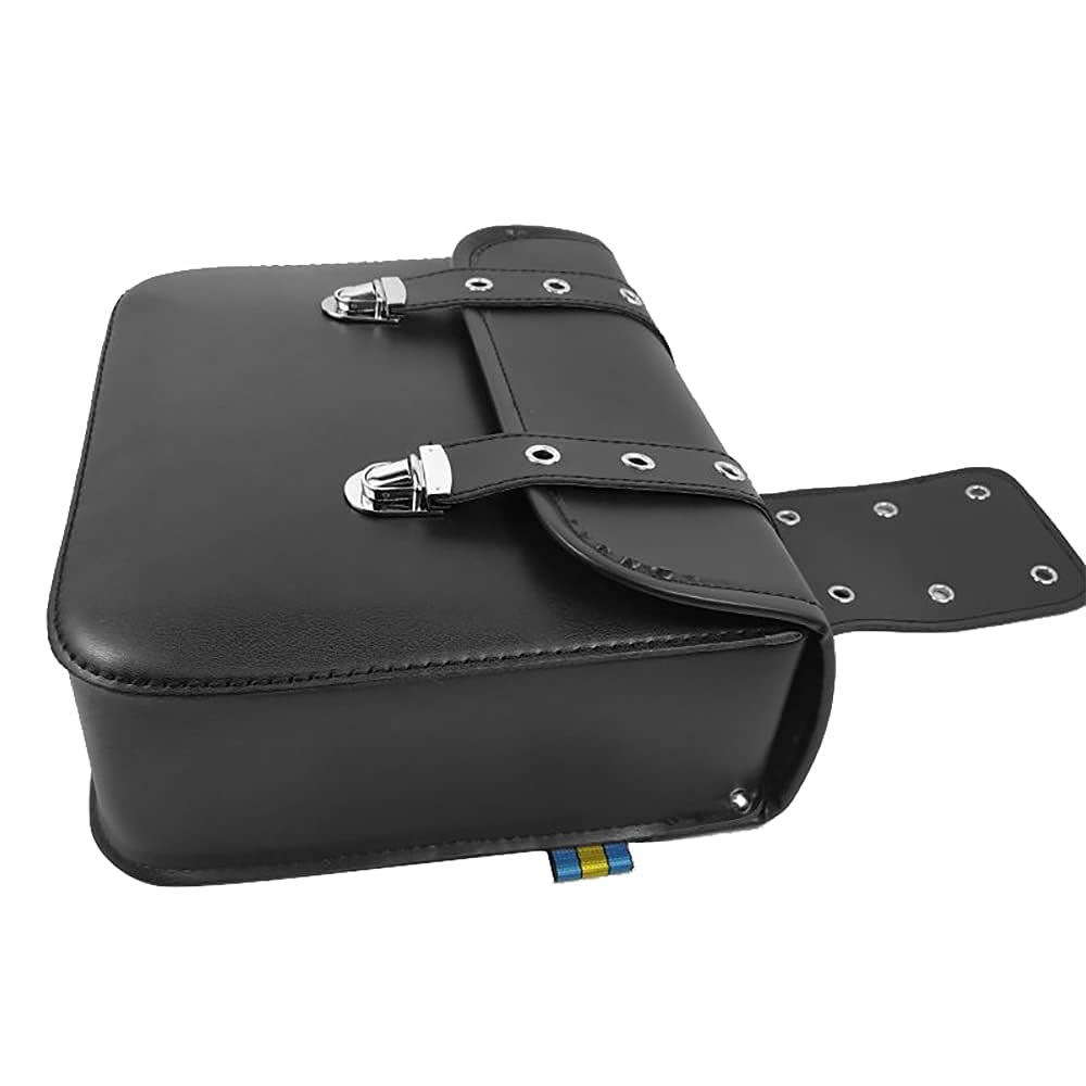 Sacoche de Selle de Moto Grand Volume en Cuir Noir imperméable et crème Solaire, Sac de Cavalier de croiseur modifié, Sac Universel