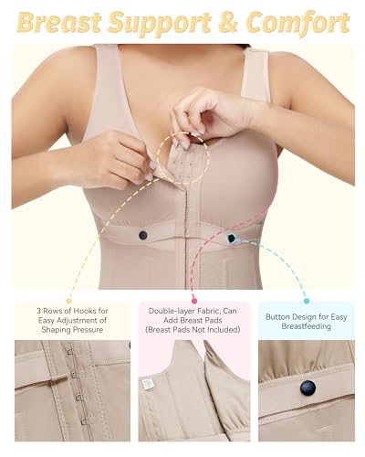 Image of SHAPSHE Fajas Colombianas Moldeadoras Full Body Shaper Postparto Post Surgery Stage 2 /3 Tummy Control Compression Garment