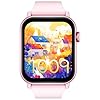 ganopterygon Kids Smart Watch with HD Touch Screen, 9 Puzzle Games, Step Counter, Heart Rate & Sleep Monitor, Music Player, 12/24 hr Mode, Educational Toy, for Girls Ages 6-12（Pink1）
