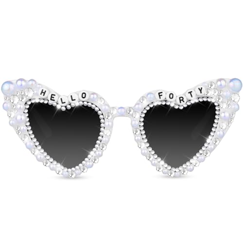 40th Birthday Glasses for Women - 40 Years Old Sunglasses for Happy Party Gifts Accessories and Favors