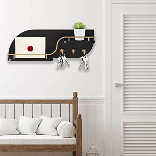 Karisky Key Holder for Wall Decorative Key and Mail Holder with Shelf, Wall Mounted Mail Organizer and Key Racks - Image 4