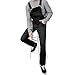 LONGBIDA Men's Denim Bib Overalls Relaxed Fit Fashion Jean Jumpsuit, Black, XL