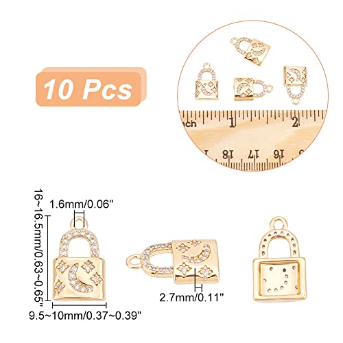 Dijes de candado CHGCRAFT de 16x10mm para personalizar tus llaveros y pulseras 2