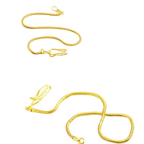 2 peças de relógio de bolso corrente cobre cobra corrente relógio de bolso acessórios relógio de bol