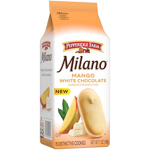Image of Pepperidge Farm Milano White Chocolate Mango Flavored Cookies, 7 Oz Bag
