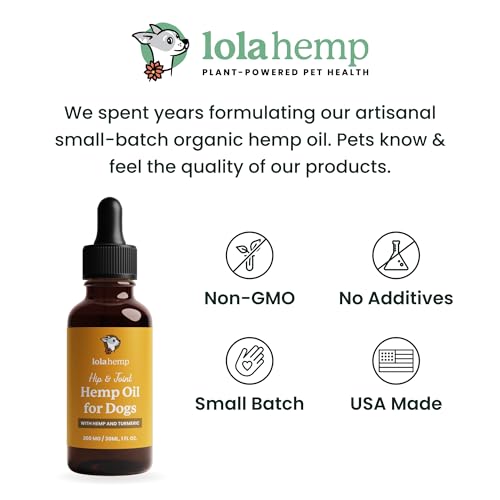 Image of Lolahemp Mobility & Hip & Joint Hemp Oil for Dogs - Organic Hemp & Turmeric - Mobility, Comfort & Longevity