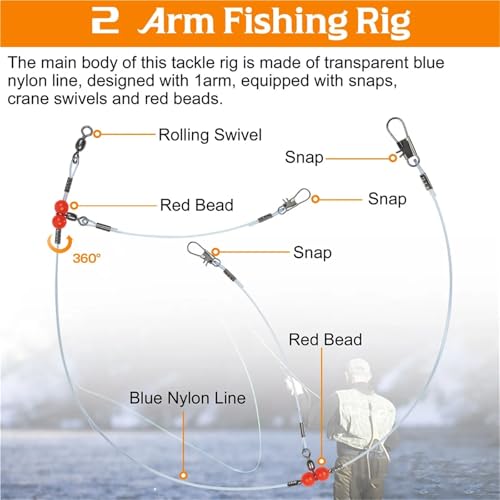 Wire Leaders para Pesca en Agua Salada 20 Piezas con Giro y Snap miniatura 4