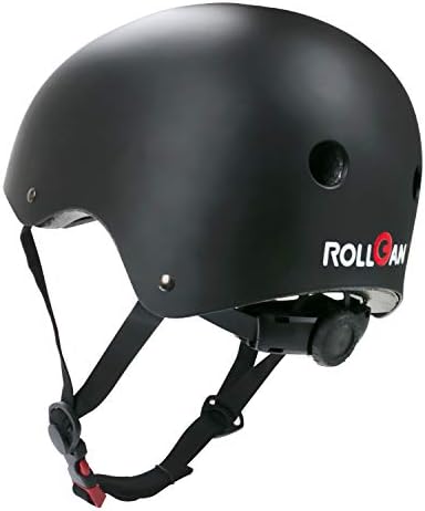 ROLLGAN Multipurpose Tough Sports Black Helmet CPSC for Skateboarding/Rollerskating/Biking/Cycling/Commuting/Scooter Size S(19.7-21.3 inches)