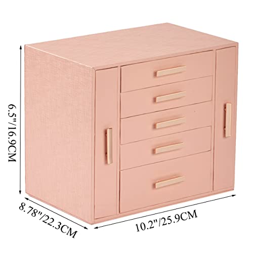 Anwbroad Jewelry Box Teen Girls And Women Jewelry Organizer Box Capacity For All Jewelry Storage Case For Necklace Earring Bracelet Ring Leather Jewelry Holder Ujjb007F #TOP5