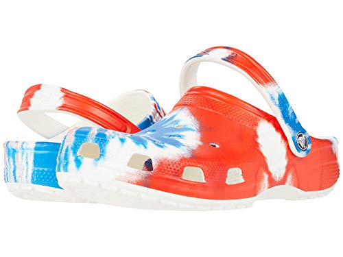 Image of Crocs Men's and Women's Classic Tie Dye Clog | Comfortable Slip On Water Shoes
