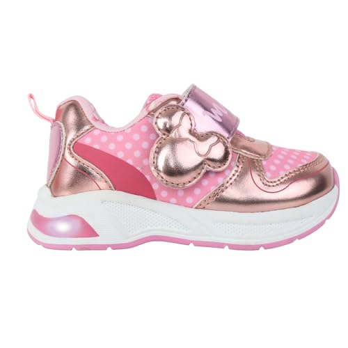 Minnie Mouse Sneakers Shoes with Hook and Loop Closure, Pink4
