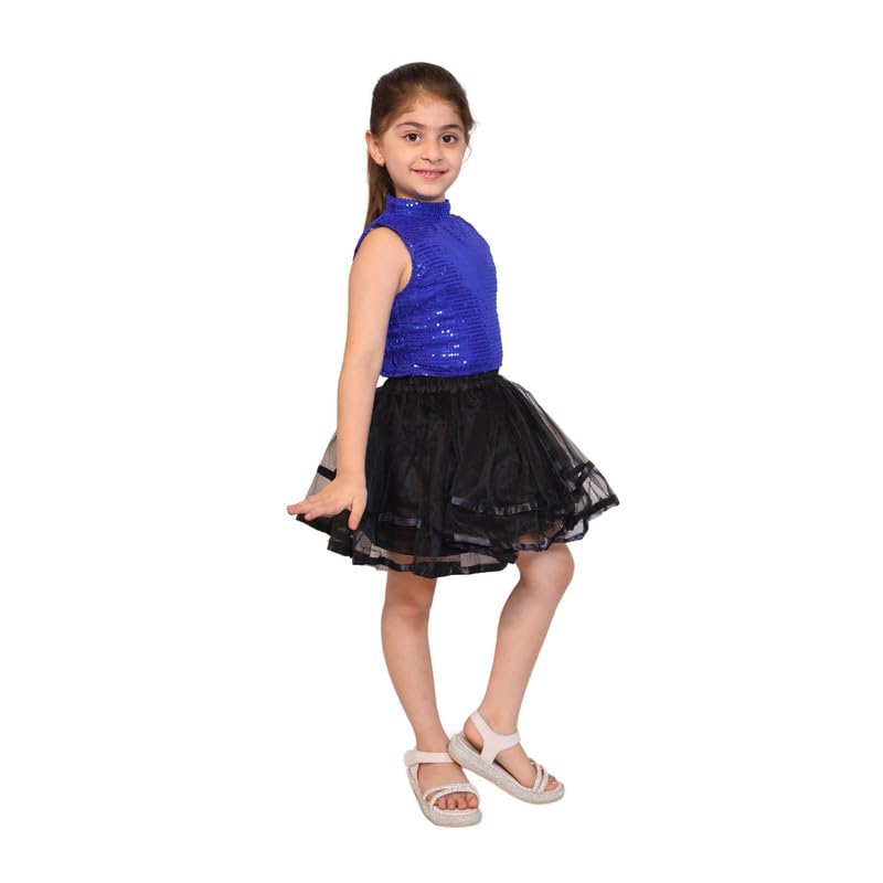 Image of Kaku Fancy Dresses Western Dance Top for Kids Halter Neck Top For Annual Function (ONLY TOP) - Skirt not included
