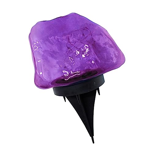 PartyKindom Lámpara De Piedra Solar Para Jardín Luz Exterior Diseño De Piedra Lámpara Enterrada Para Césped y Paisaje Iluminación De Jardín Consumo
