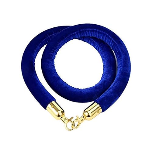 Corde de sécurité en velours bleu marine 4 m pour barrière de contrôle