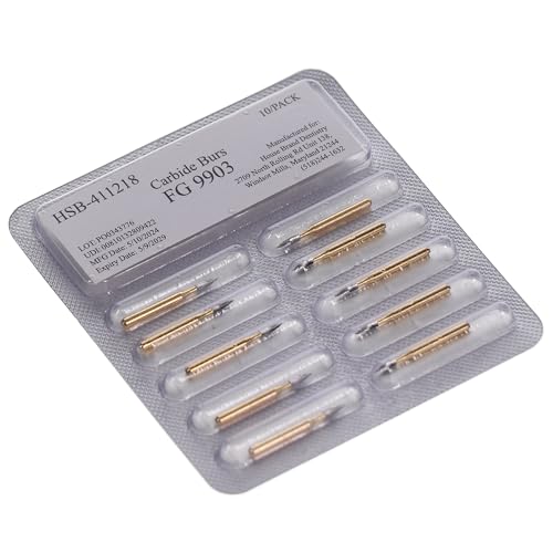 House Brand Dentistry 411218 HSB FG #9903 Needle Trimming & Finishing Burs 10/Pk