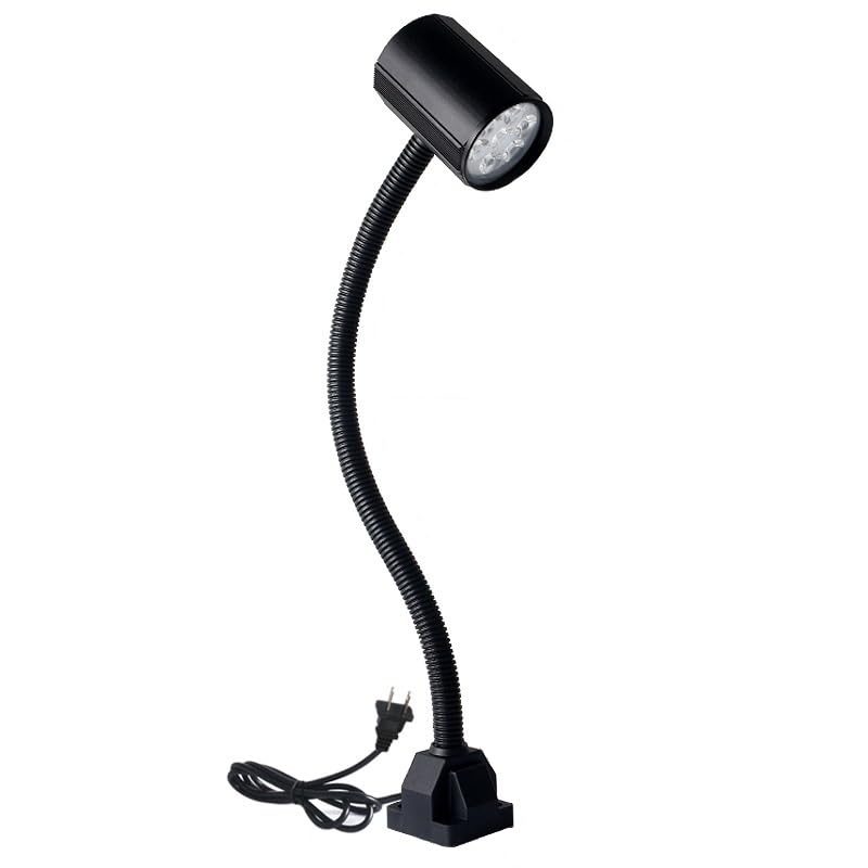 Magnetyczne światło robocze, światło maszyny do szycia, LED obrabiarka światło robocze, 24 V-36 V, 110 V-220 V przełącza silną magnetyczną podstawę, lampka biurkowa z gęsiej szyjki (kolor: