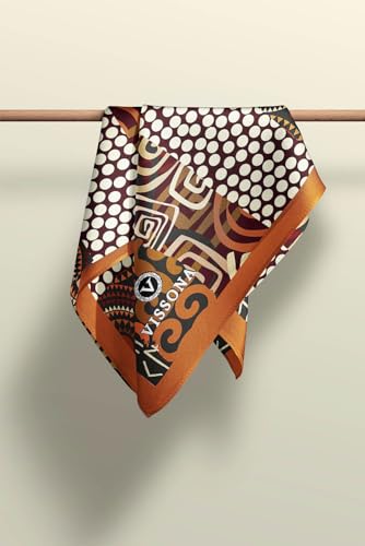 Headscarf for Women - 12"x 27" inch Hair Scarf Geometric Design Headscarf Bandanas Rectangular 605053