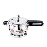 Vinod Pressure Cooker Stainless Steel – Glass Lid Handi Pot - 1.5 Liter – Indian Pressure Cooker – Stove Top Sandwich Bottom – Best Used For Indian Cooking, Soups, and Rice Recipes, Quinoa