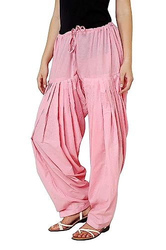 Image of Women's Loose fit Cotton semi Patiyala Salwar White