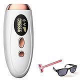 luxdermGlowvida IPL Haarentfernungsgerät für Damen und Herren – Dauerhafte Haarentfernung mit 990.000 Lichtimpulsen, Schmerzfrei, Saphir Technologie, Für Zuhause & Ganzkörper (Weiß)