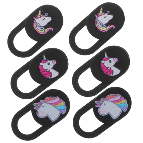 FRCOLOR 6 Stck Laptop Kameraabdeckung Ultradünner Schieberegler Webcam Cover mit Buntem Einhorn Design Leichter Schutz der Privatsphäre für Laptop Tablet und Smartphone Einfache