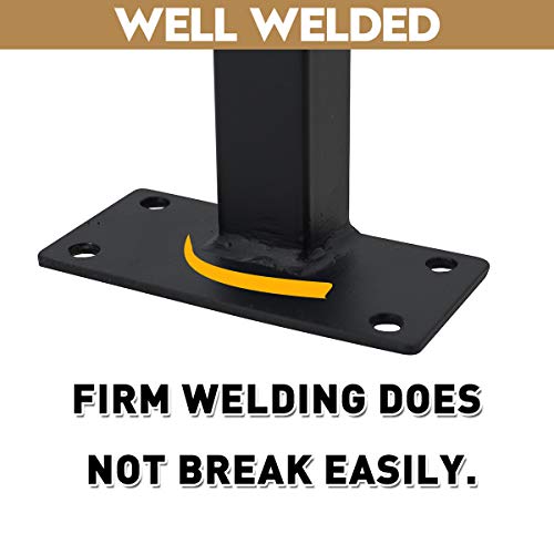 Addgrace Shelf Brackets 8 Pack Heavy Duty Floating Shelf Brackets Rustic Industrial Shelf Supports With Lip (Black) 6" #TOP4