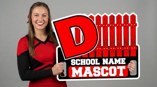 Personalized D-Fence Football & Cheer Sign Class of 2026