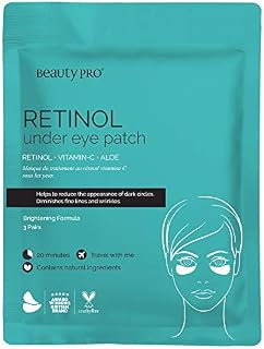 BEAUTYPRO RETINOL Under Eye Masks | 3 Applications | Eye Mask for Dark Circles with Retinol Cream | Under Eye Pads for Fine Lines & Wrinkles | Retinol Eye Cream |