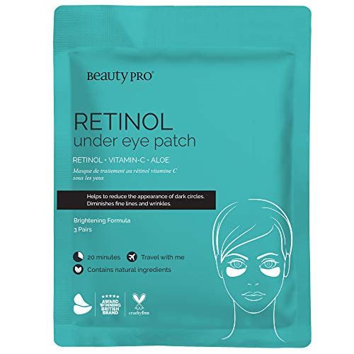 BEAUTYPRO RETINOL Under Eye Masks | 3 Applications | Eye Mask for Dark Circles with Retinol Cream | Under Eye Pads for Fine Lines & Wrinkles | Retinol Eye Cream |