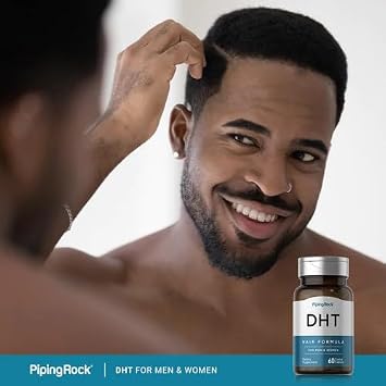 Piping Rock DHT Advanced Hair Formula Supplement | 60 Tablets | with Saw Palmetto, Pumpkin Seed and Phytosterol | for Men and Women | Non-GMO, Gluten Free