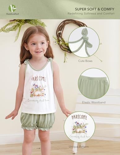 Toddler Girls Clothes Set Cute Summer Playwear Sleeveless T-Shirt and Shorts Baby Girls Outfits 3M-6Years2