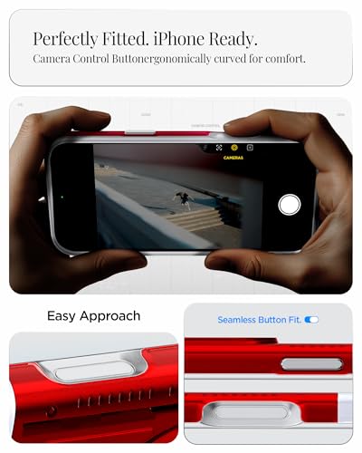 Coque iPhone 17 Pro Max Spigen Classic C1 MagFit rétro rubis rigide MagSafe