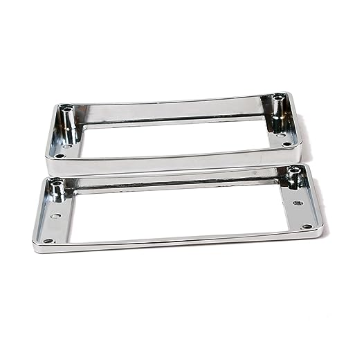 COSMEVIVI 2個 ギター用マウントリング ピックアップ取り付けリング ハムバッカーフレーム electric guitar silver エレキギターメタルリング ギターフレーム