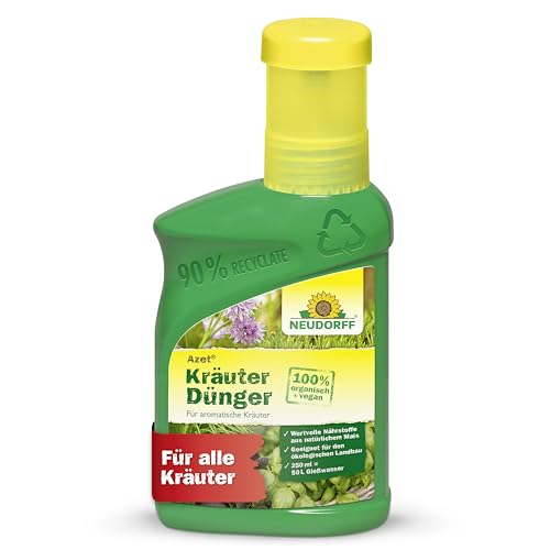 Neudorff Azet Kräuterdünger - 100% natürlicher Bio Dünger für schnelles Wachstum und schmackhafte, aromatische Kräuter, 250 ml