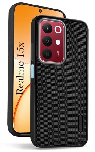 Image of Jkobi Rubberised Back Cover Case for Realme 15X (Textured Grip Design | Micro-Fiber Cloth Inside | Slim and Light Weight | Soft Touch and Feel)