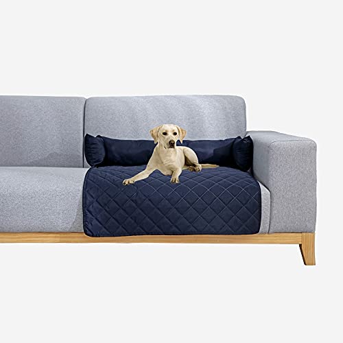Cama de colchón protectora para perros en sofá manta impermeable roja 3