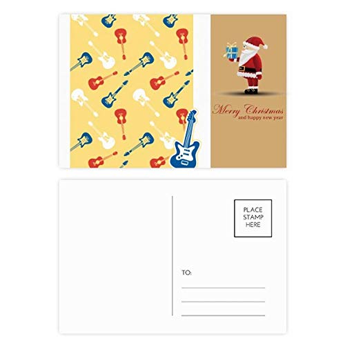 Lot de 20 cartes postales avec motif de guitare jaune papeterie musique et correspondance