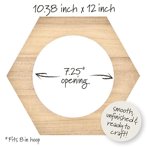 Bucilla, Embroidery Hoop Hexagon Frame, Fits 8" Embroidery Hoop - Thumbnail 2