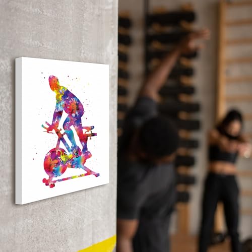 Image of CHDITB Wall Art for Home Gym, Set of 4 Watercolor Workout Posters (12x16 Inches), Bodybuilding Art Prints, Exercise Room Decor